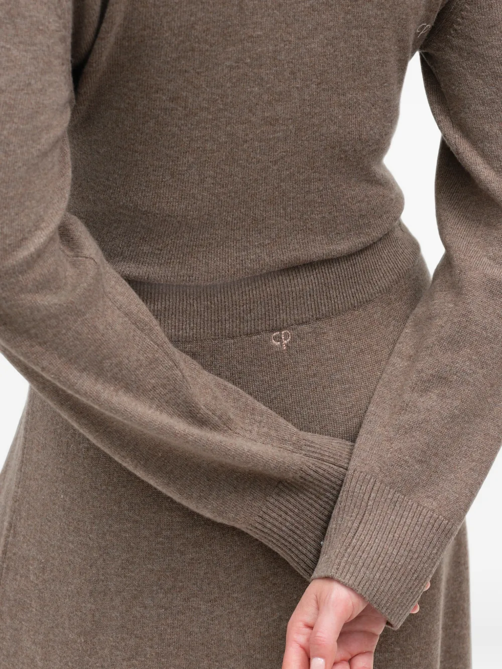 Chinti & Parker Midi-rok met argyle-patroon Bruin