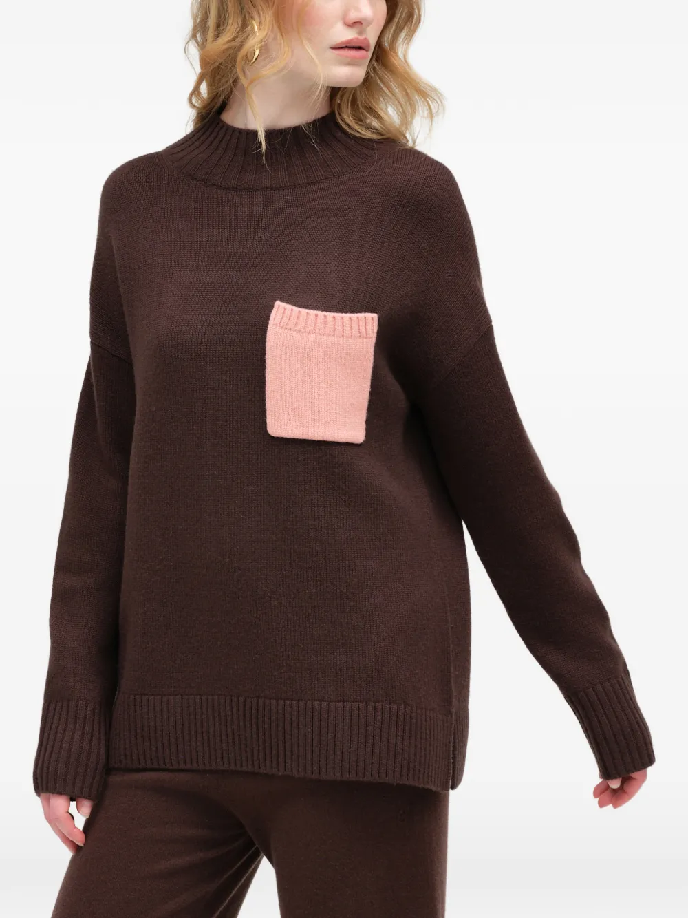 Chinti & Parker contrast-pocket sweater Bruin