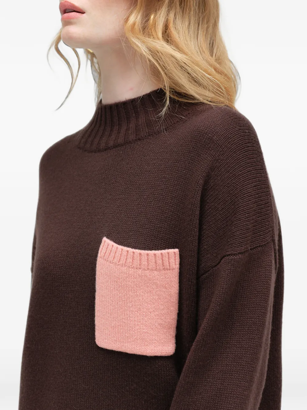 Chinti & Parker contrast-pocket sweater Bruin