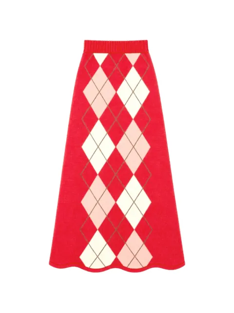 Chinti & Parker argyle-pattern midi skirt