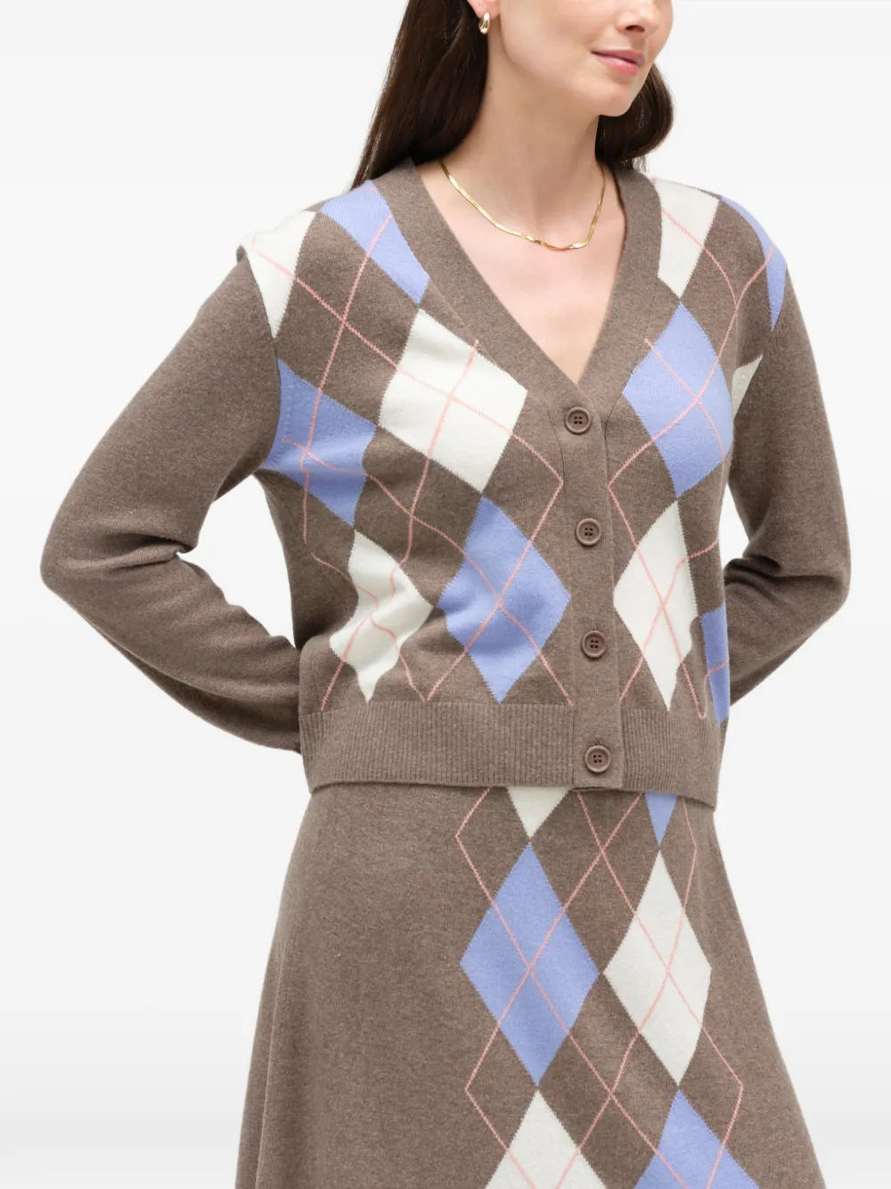 Chinti & Parker Vest met V-hals Bruin