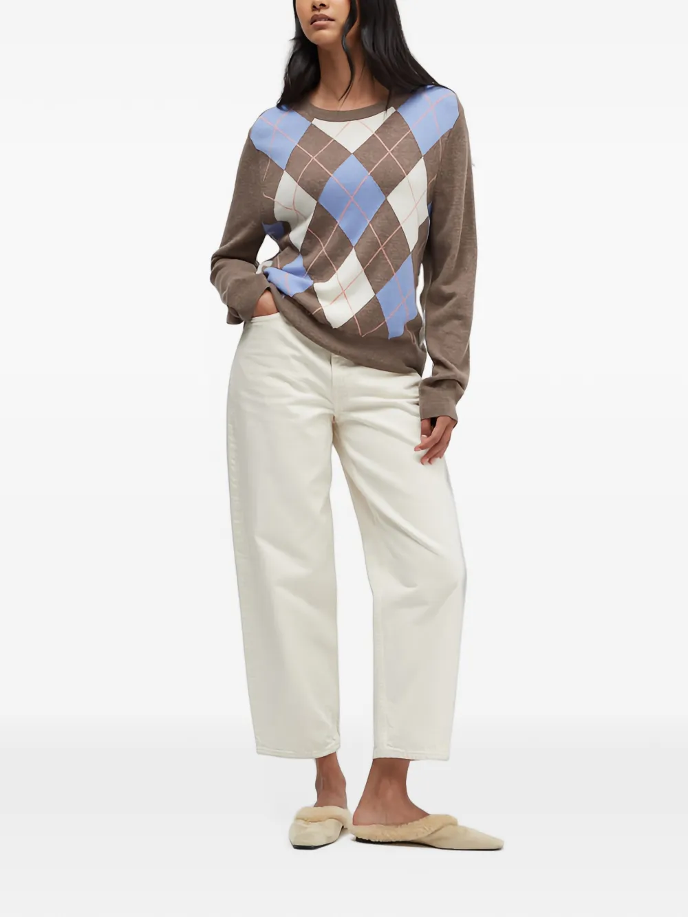 Chinti & Parker argyle-pattern sweater Bruin