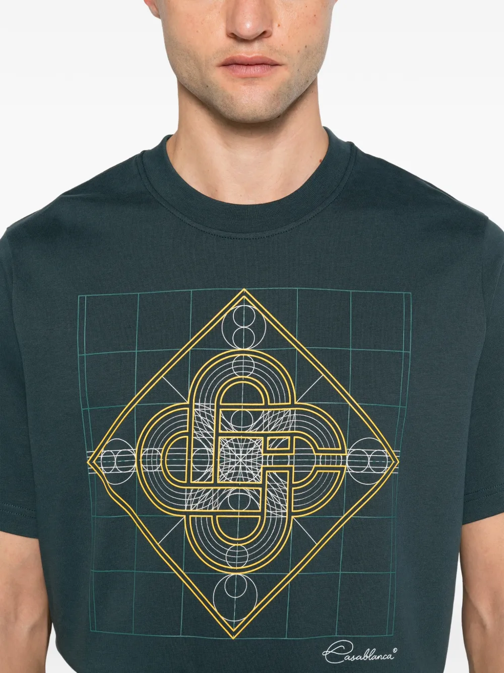 Casablanca T-shirt met grafische print Blauw