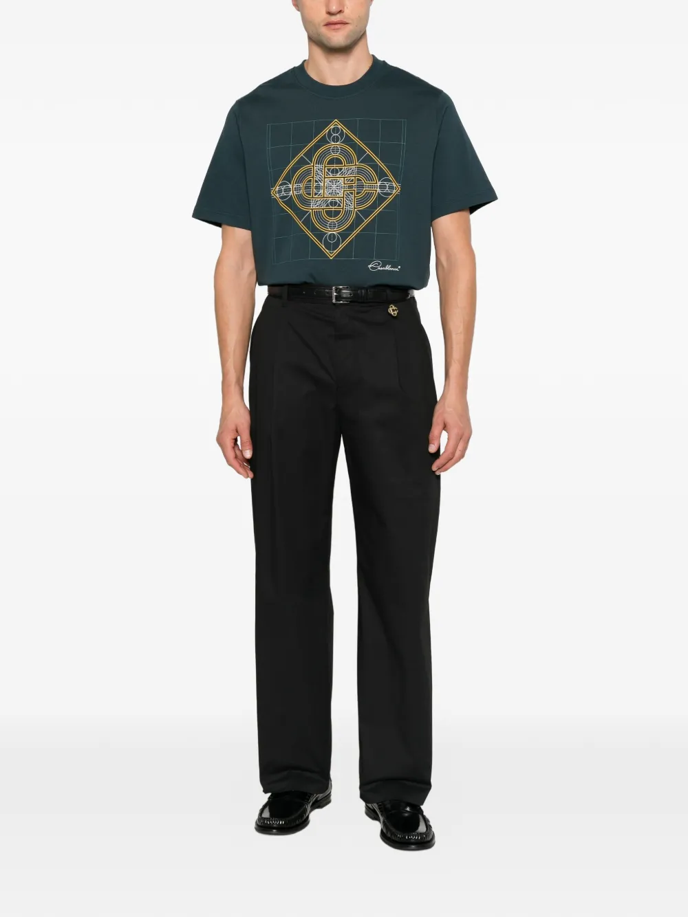 Casablanca T-shirt met grafische print Blauw