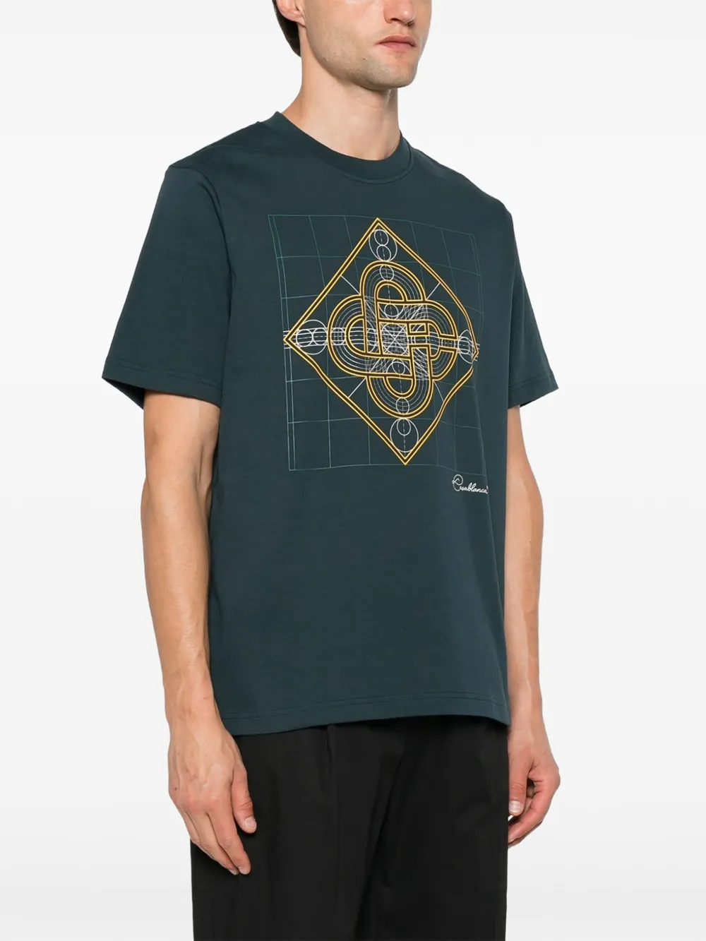 Casablanca T-shirt met grafische print Blauw