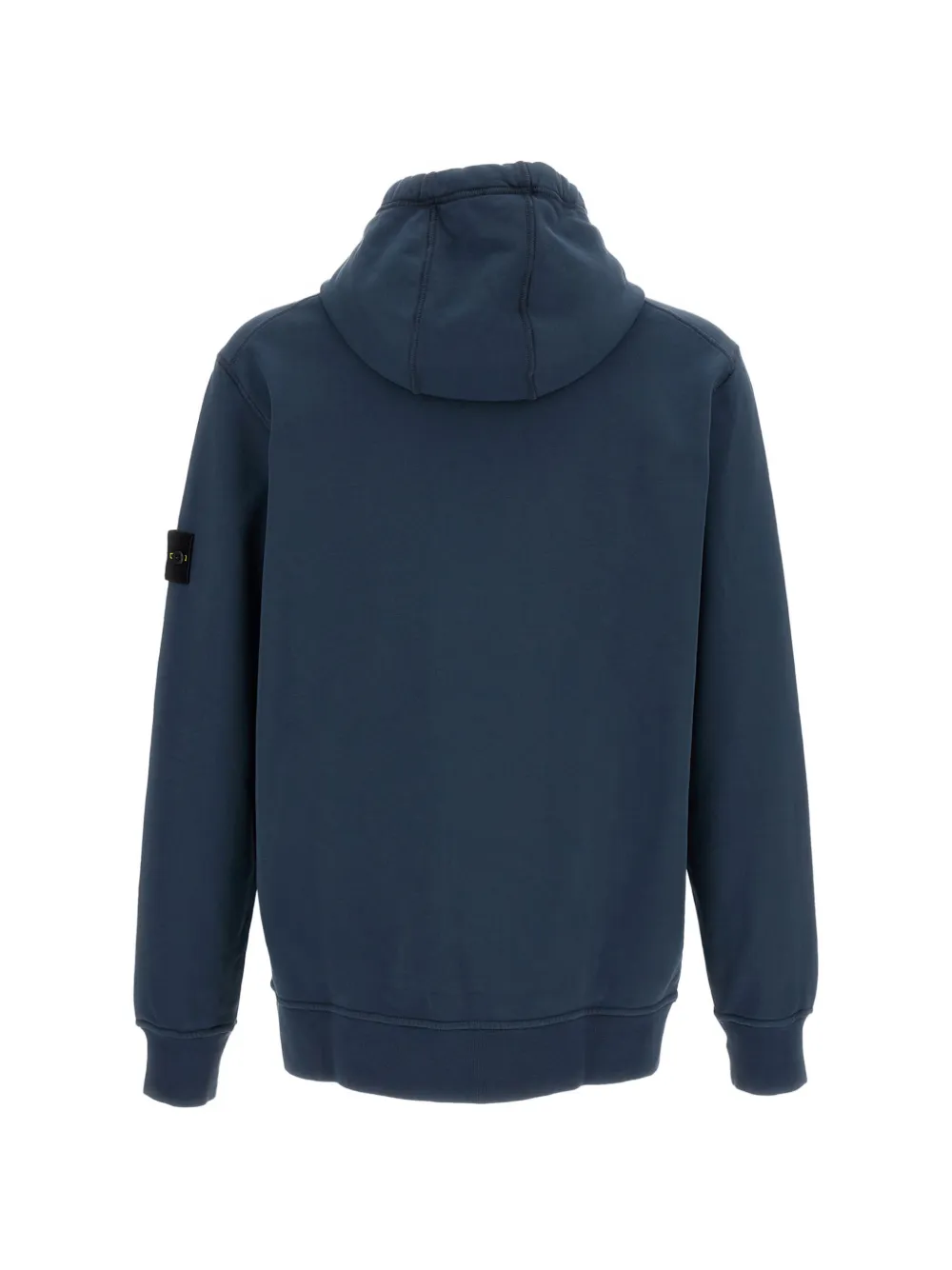 Stone Island 6100062 organic cotton fleece hooded sweatshirt Blauw