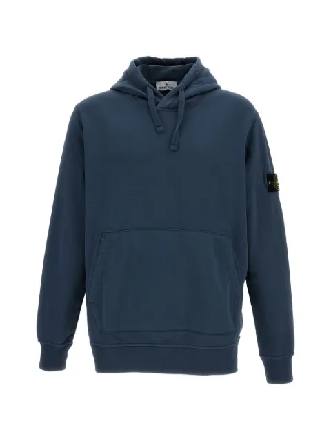 Stone Island 6100062 organic cotton fleece hooded sweatshirt