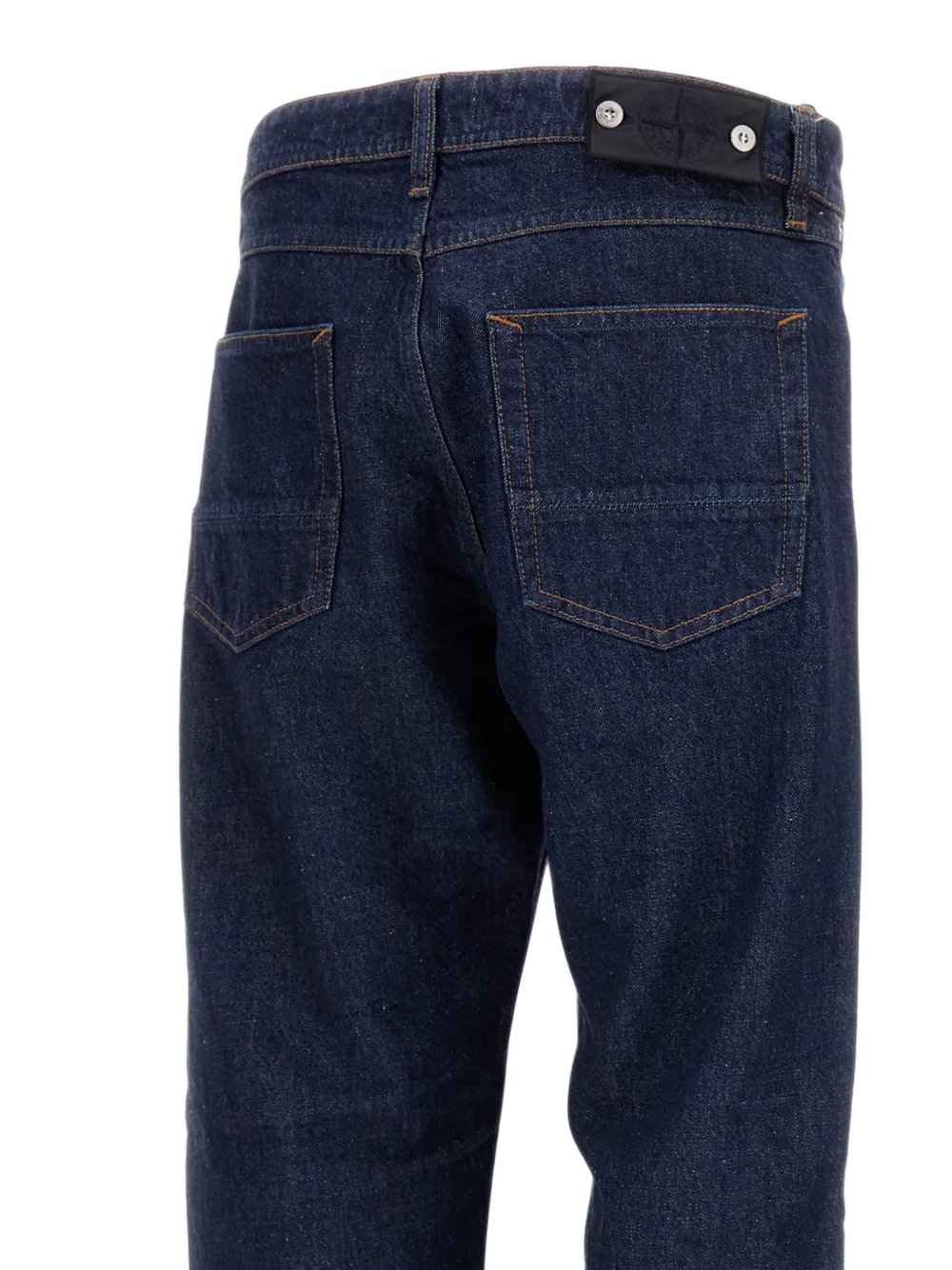 Stone Island J100005 indigo denim-rinsed jeans Blauw