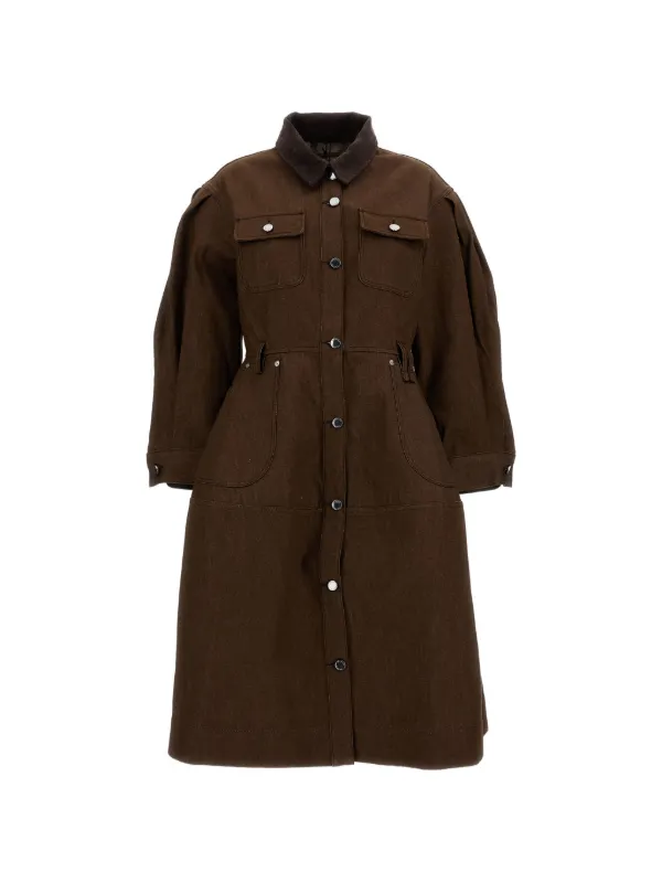 Simone Rocha Mini Shirt Dress in Brown