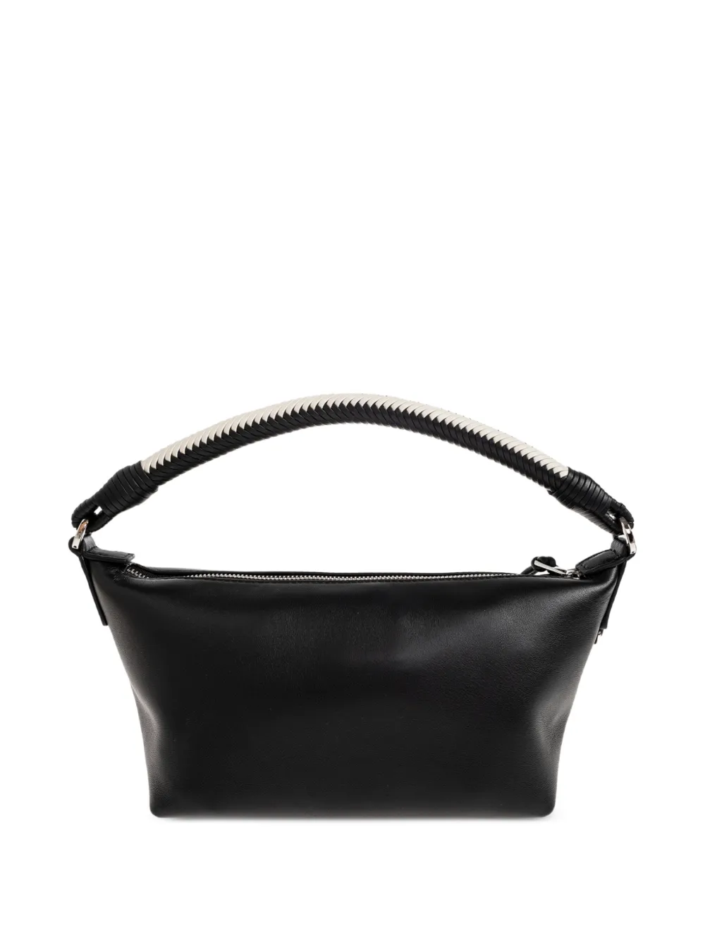 LOEWE Cala kleine leren shopper met gevlochtend handvat Zwart
