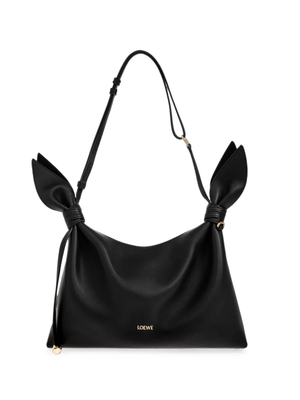 LOEWE medium Scarf knotted leather shoulder bag - Nero