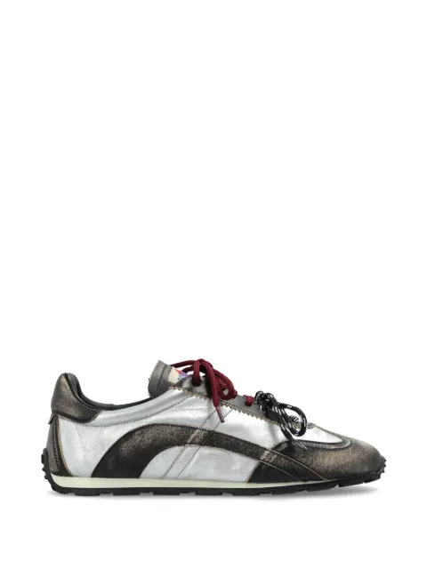 DSQUARED2 DC-642 metallic-effect panelled sneakers