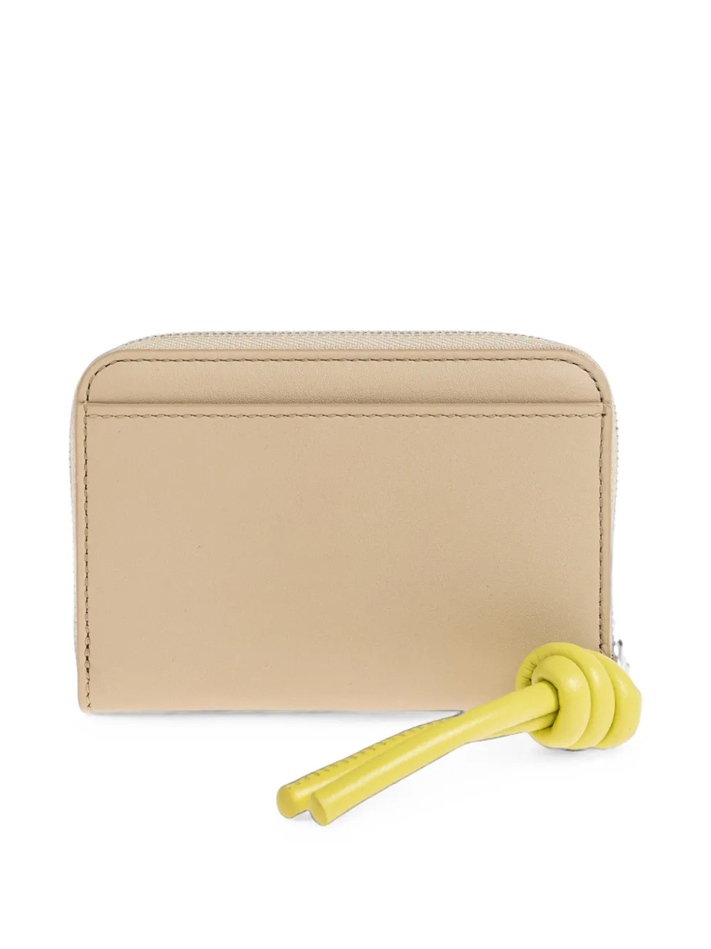 LOEWE Knot leren portemonnee met rits Beige