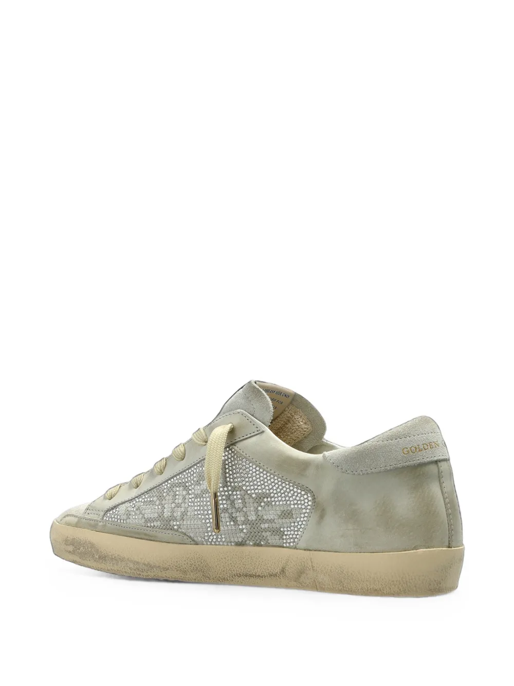 Golden Goose Super-Star crystal-embellished sneakers Beige