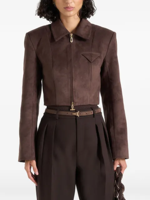 Manière De Voir Adina in brown suede cropped jacket