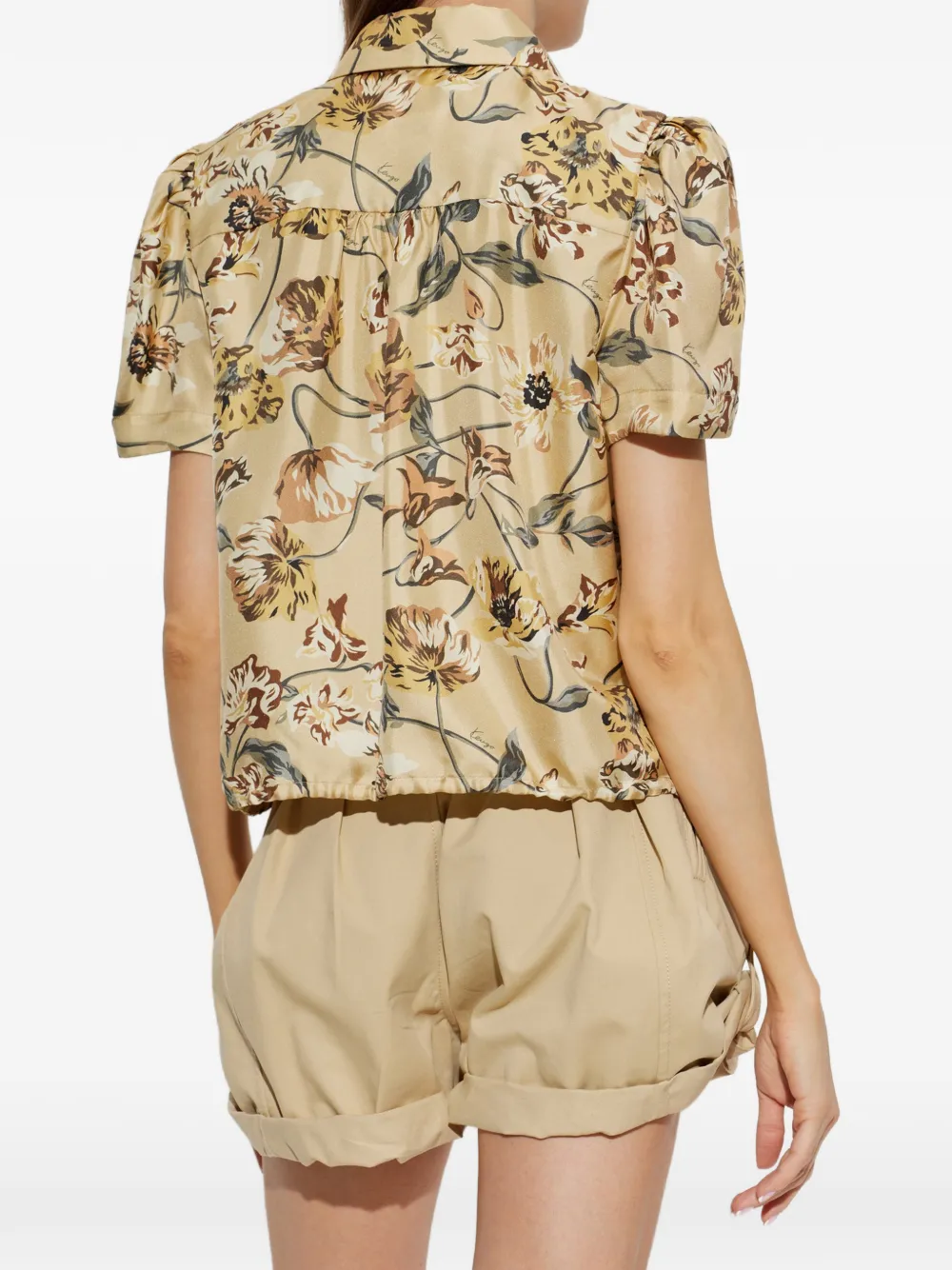 Kenzo Blouse met bloemenprint Beige