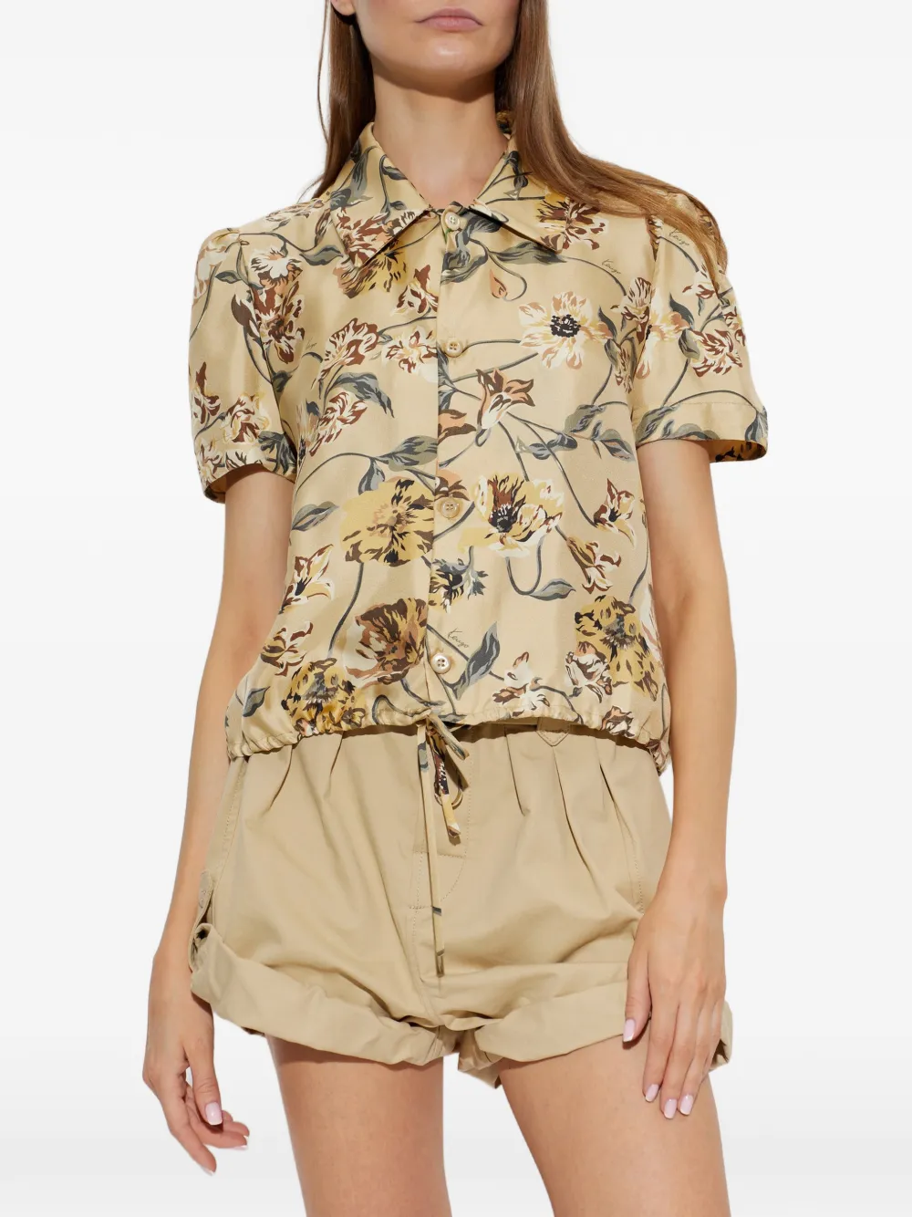 Kenzo Blouse met bloemenprint Beige