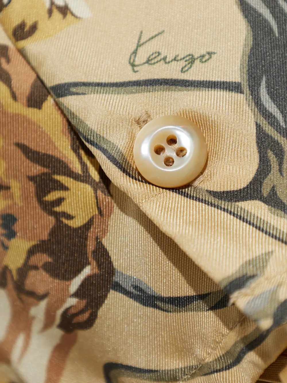 Kenzo Blouse met bloemenprint Beige