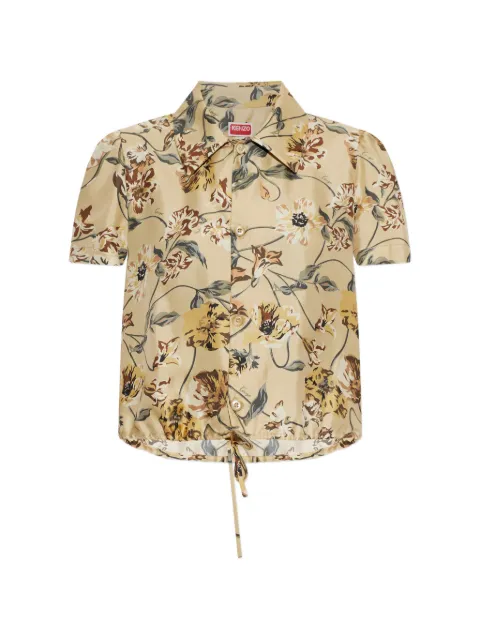 Kenzo floral-motif silk shirt