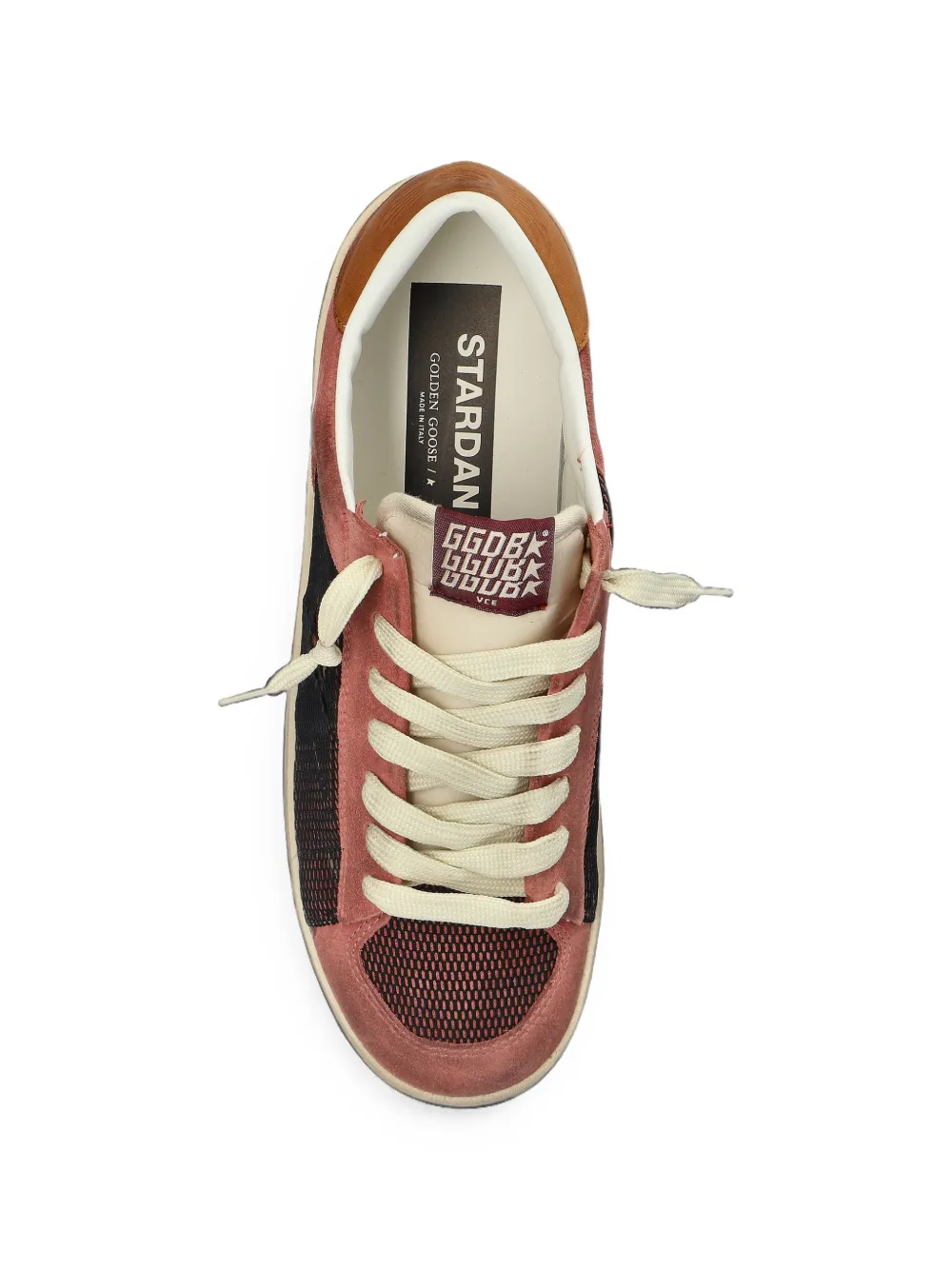 Golden Goose Stardan in pink suede with beige star Roze