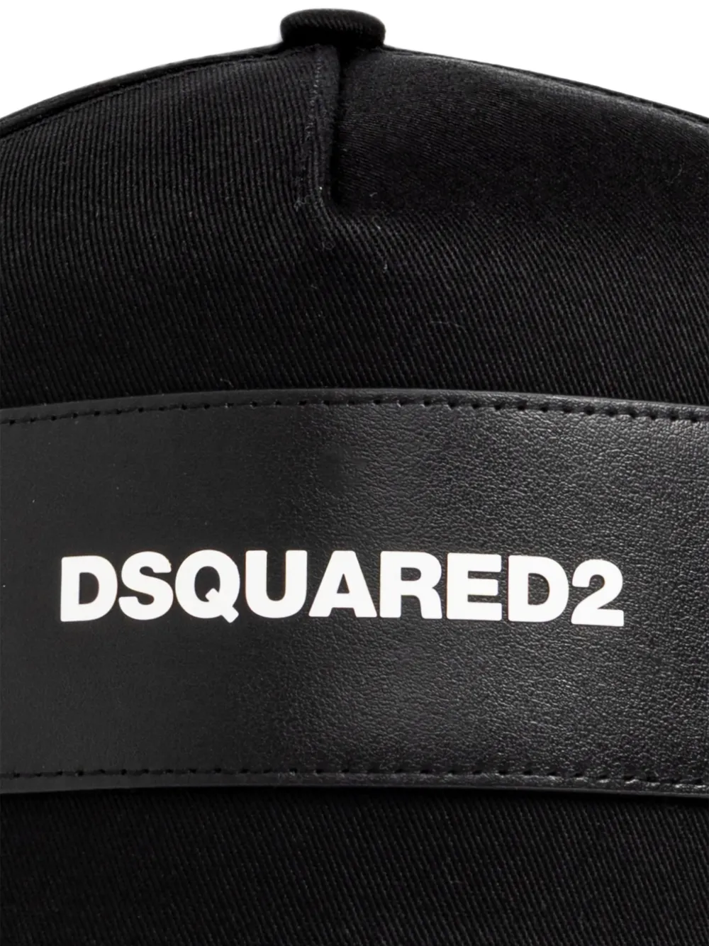DSQUARED2 Honkbalpet met logopatch Zwart