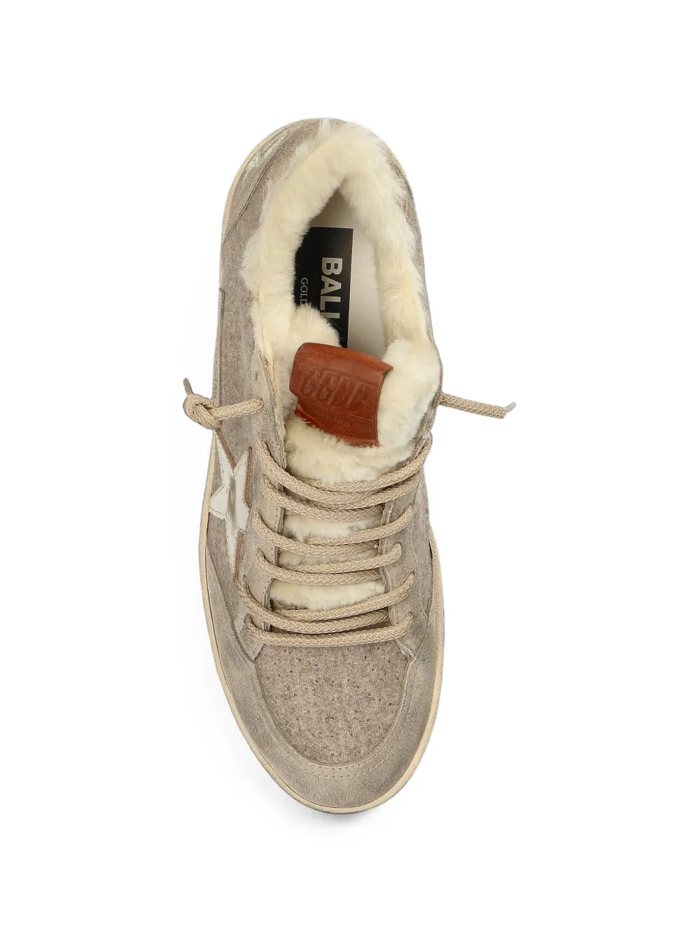 Golden Goose Ball Star shearling-lined sneakers Grijs