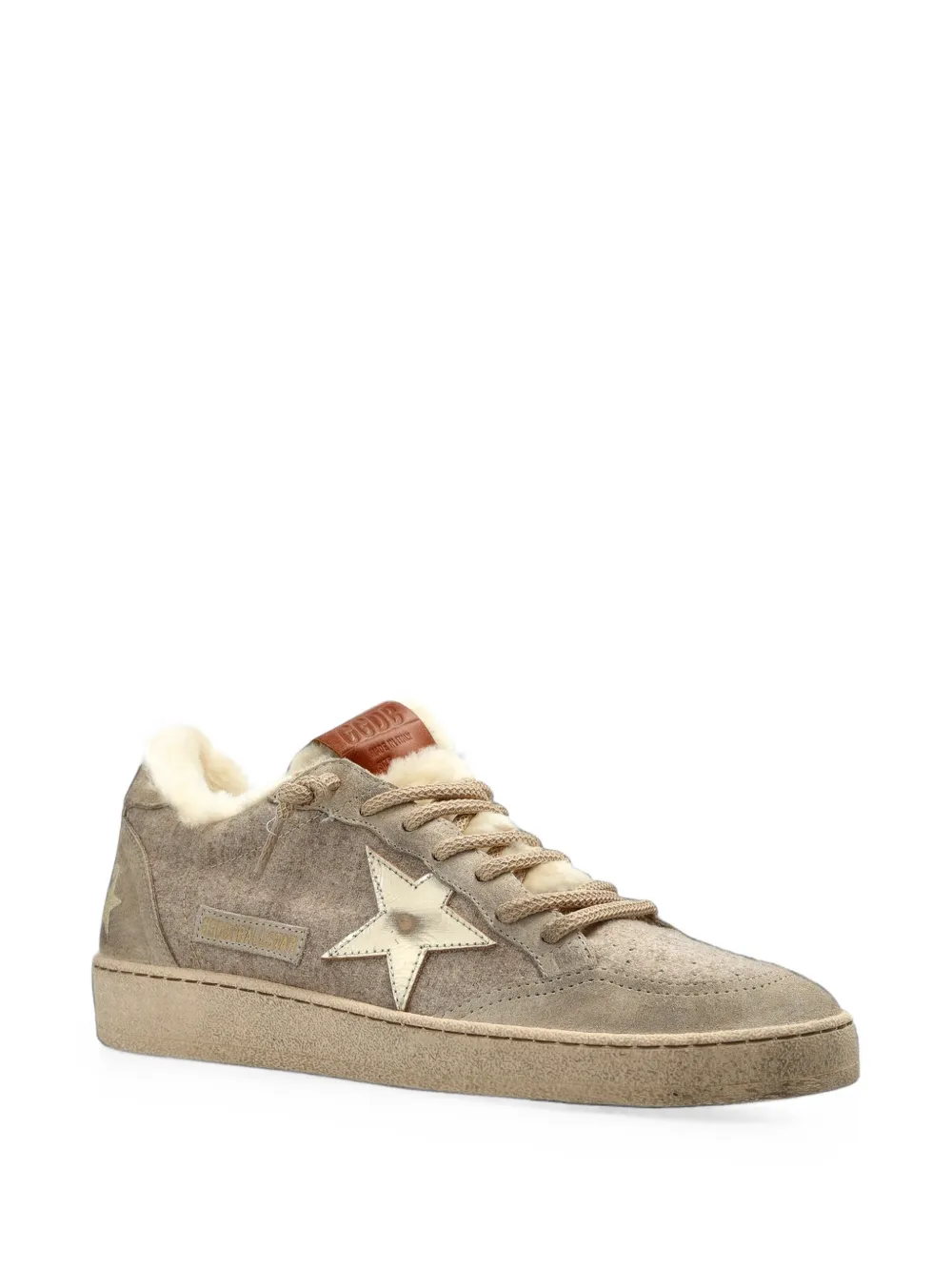 Golden Goose Ball Star shearling-lined sneakers Grijs