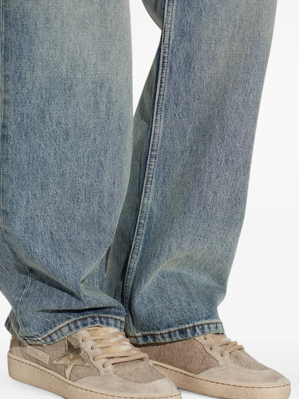 Golden Goose Ball Star shearling-lined sneakers Grijs
