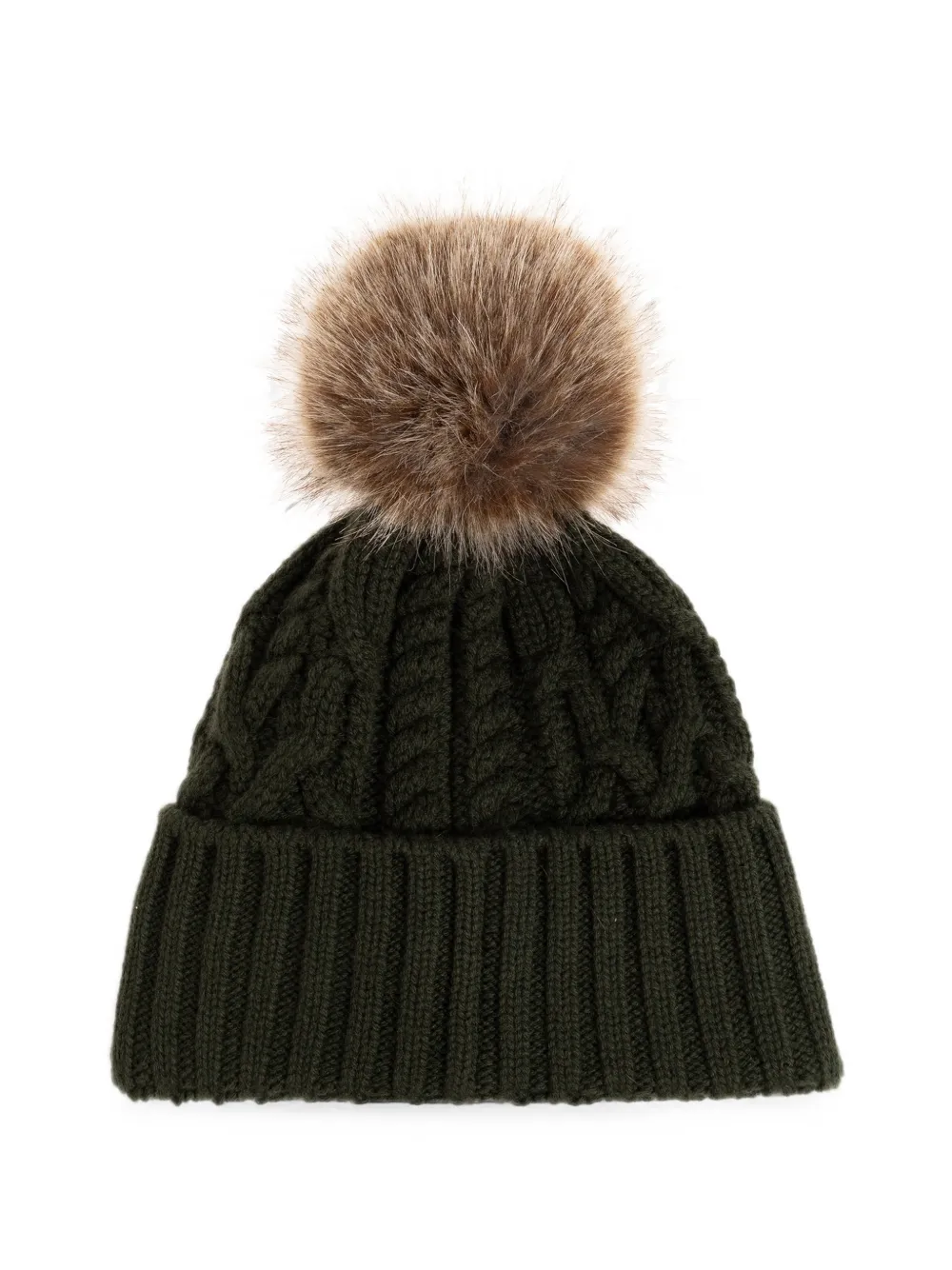 Moncler Muts van wol- en kasjmierblend met pompon Groen