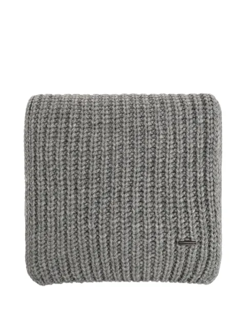 DSQUARED2 ribbed logo-plaque scarf