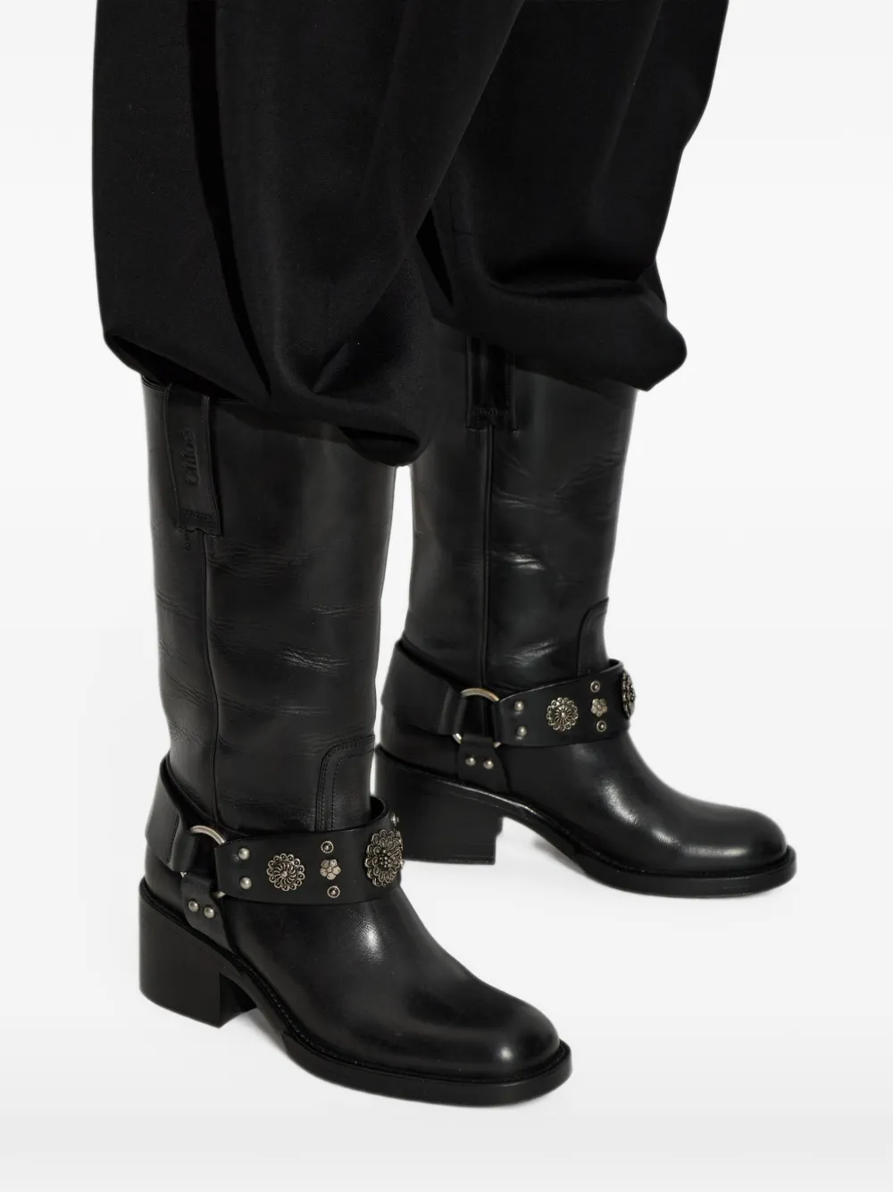 Chloé Dakota leather biker boots Zwart