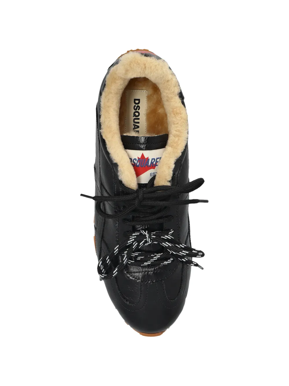 DSQUARED2 DC-642 leather sneakers Zwart