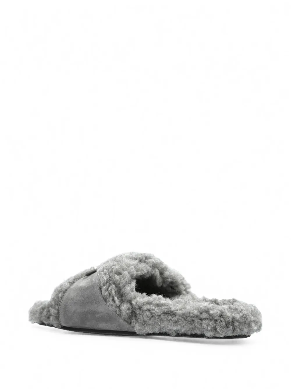 Balenciaga Furry buckled slides Grijs