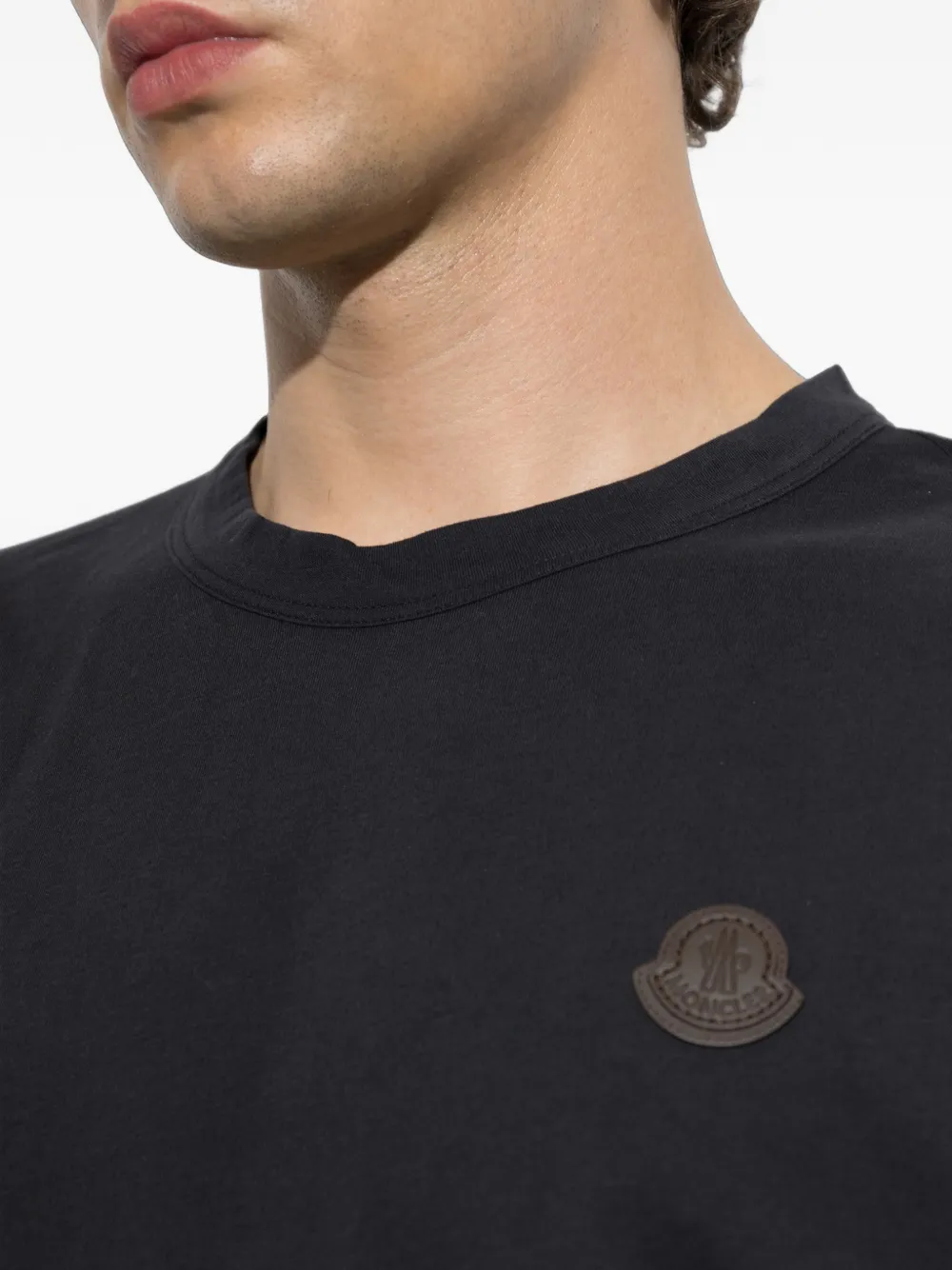 Moncler T-shirt met logopatch Zwart