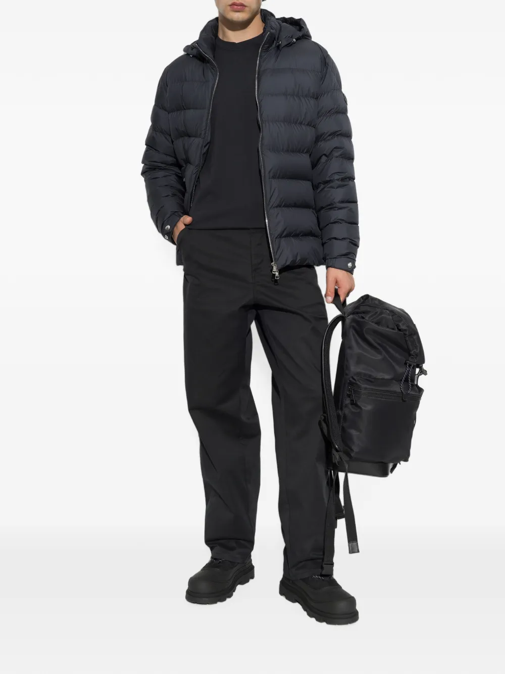 Moncler T-shirt met logopatch Zwart
