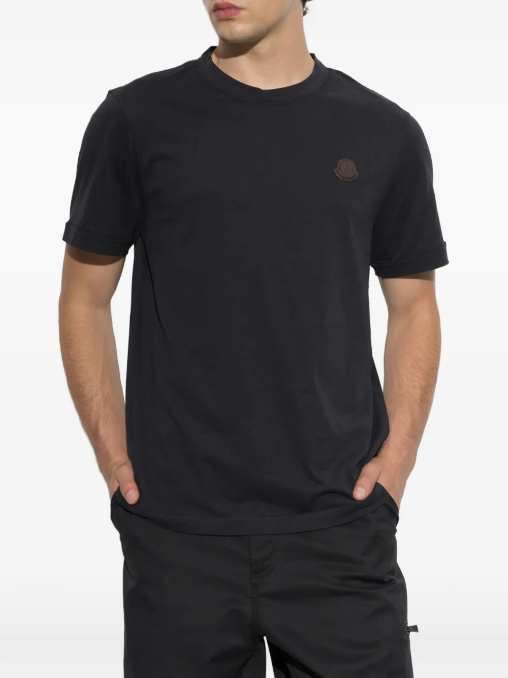 Moncler T-shirt met logopatch Zwart