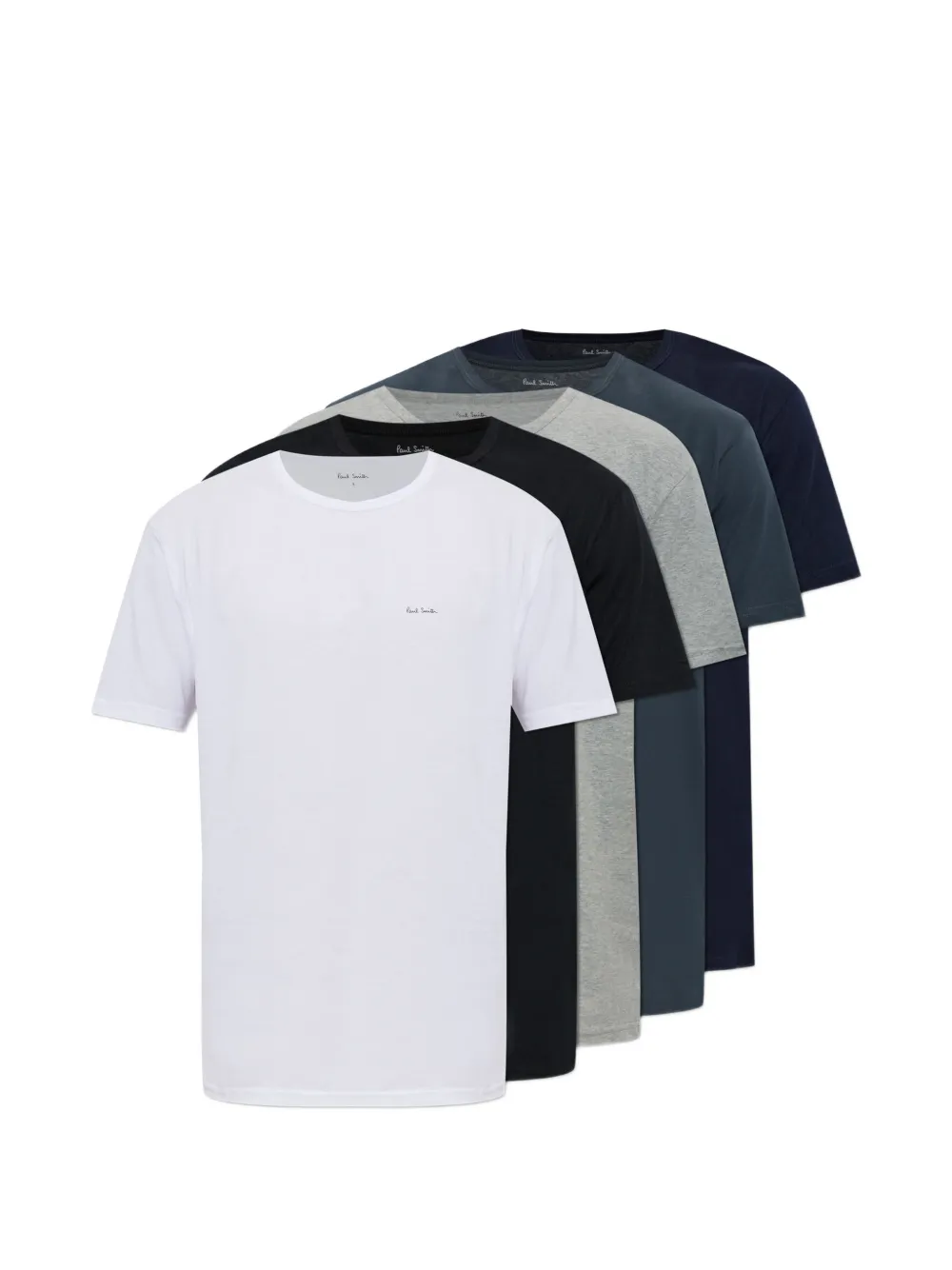 Paul Smith logo-print cotton lounge T-shirts (set of five) - Bianco