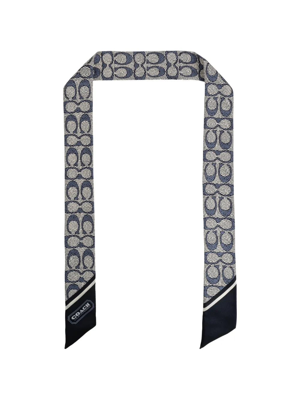 Coach signature monogram-print silk scarf - Toni neutri