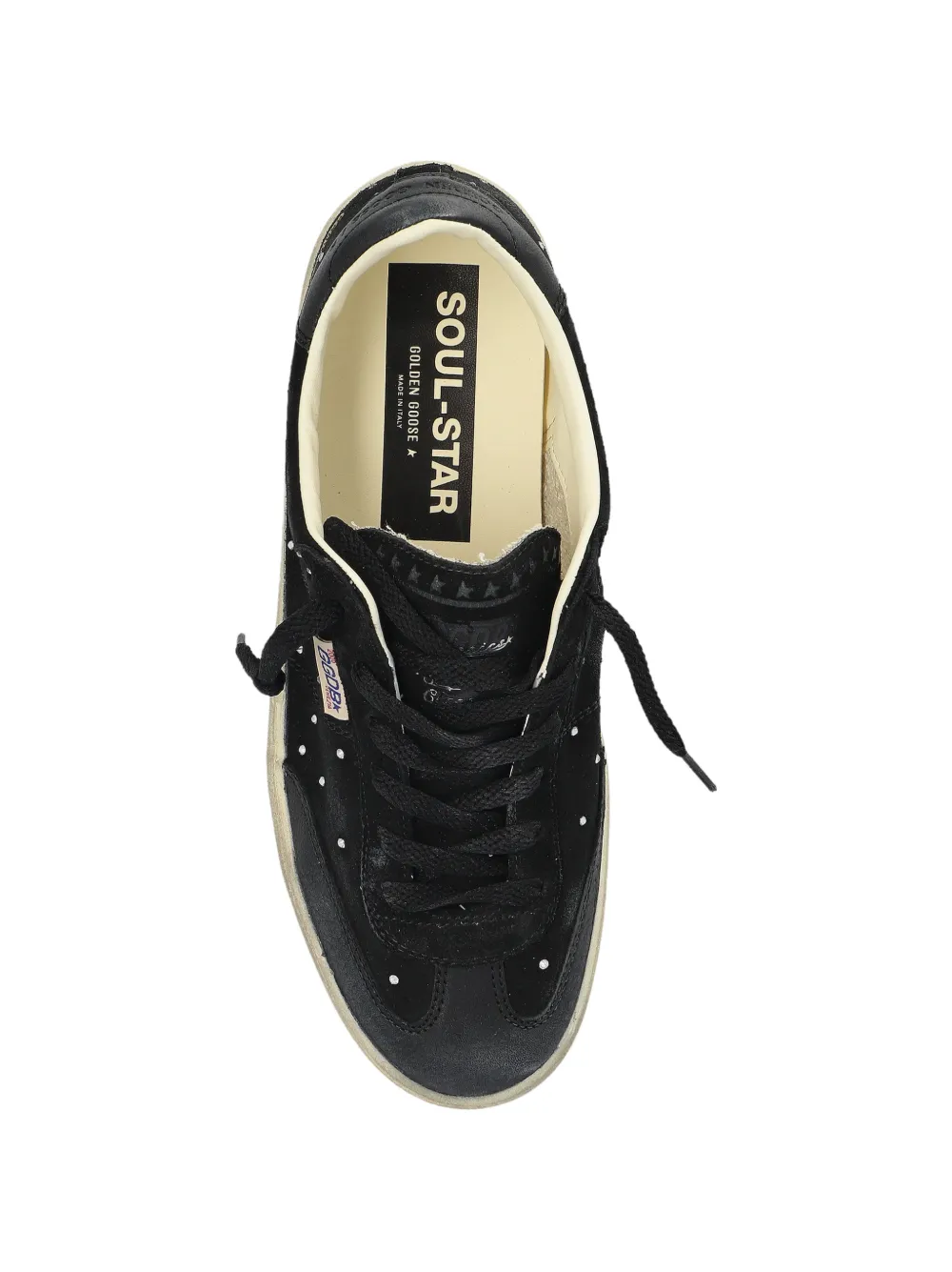 Golden Goose Soul Star in black suede with silver Swarovski Zwart