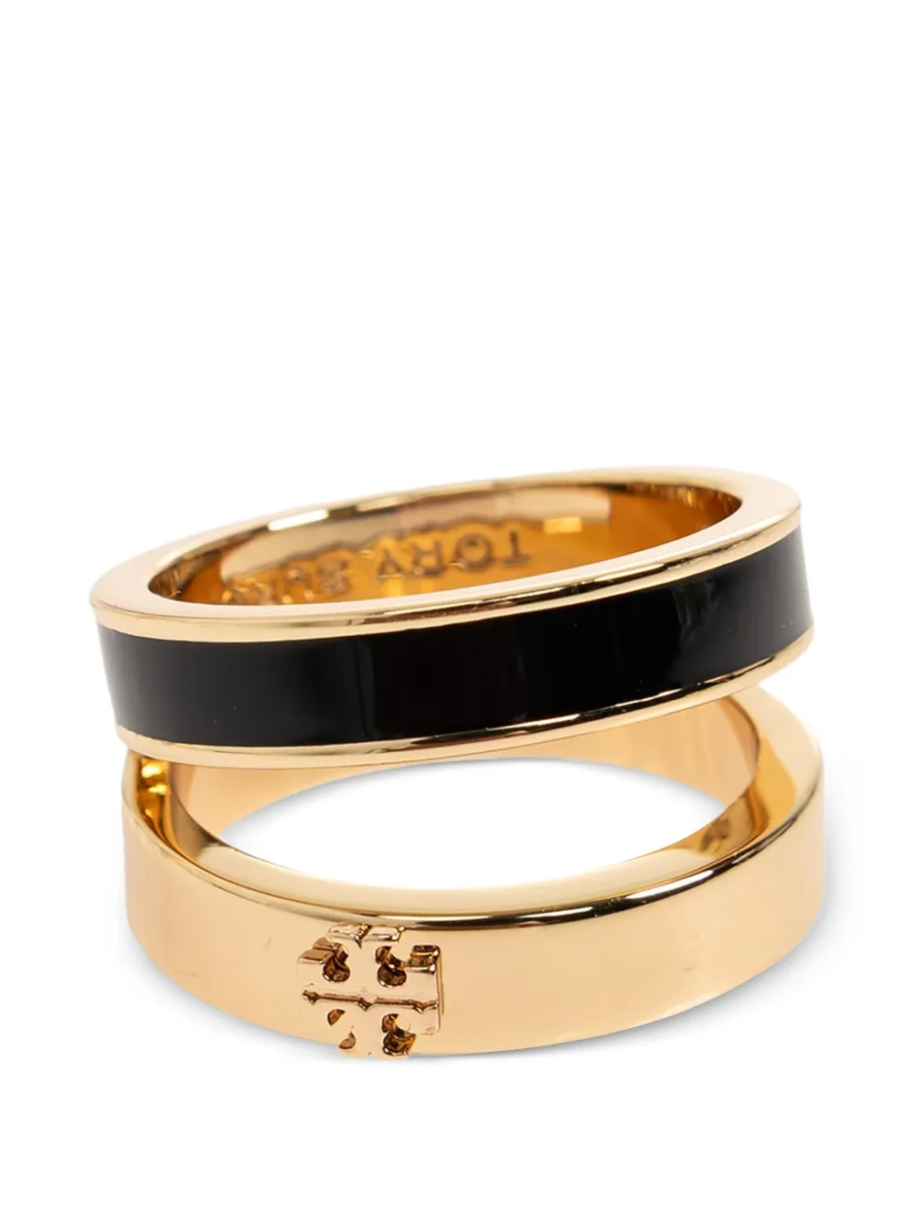 Tory Burch Icon enamel double ring - Oro