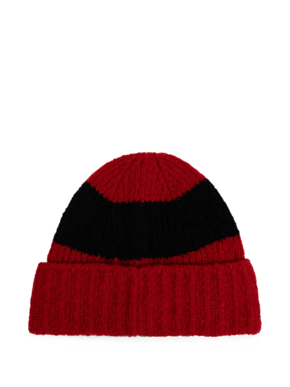 Moncler Gestreepte muts met logopatch Rood