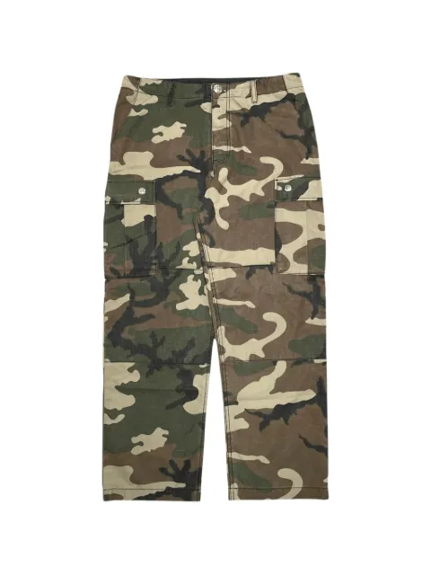 Chrome Hearts leather cross-patch cargo pants