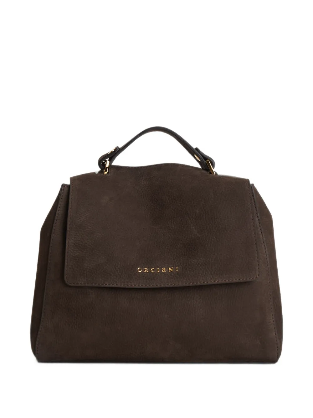Orciani Logo-lettering Leather Tote Bag In Purple