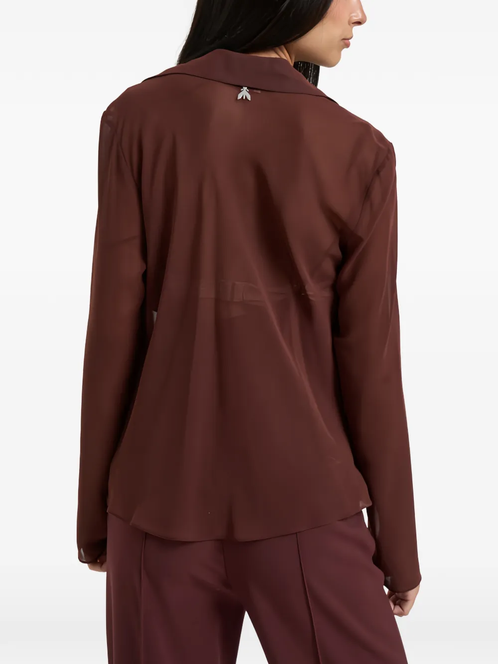 Patrizia Pepe cowl-neck long-sleeves blouse Rood