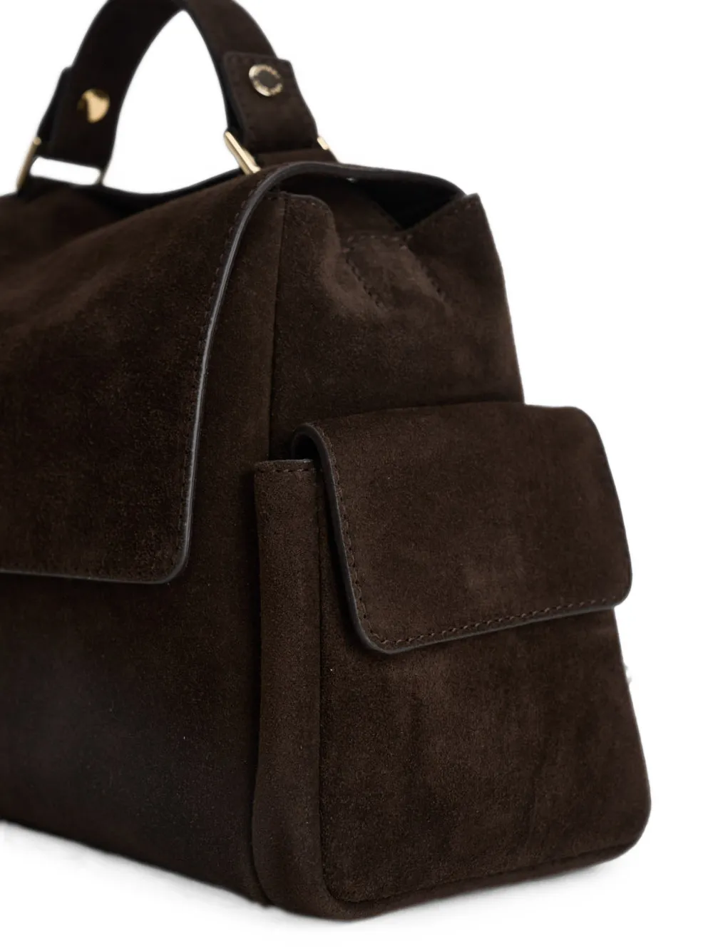 Orciani Shopper met logoplakkaat Bruin