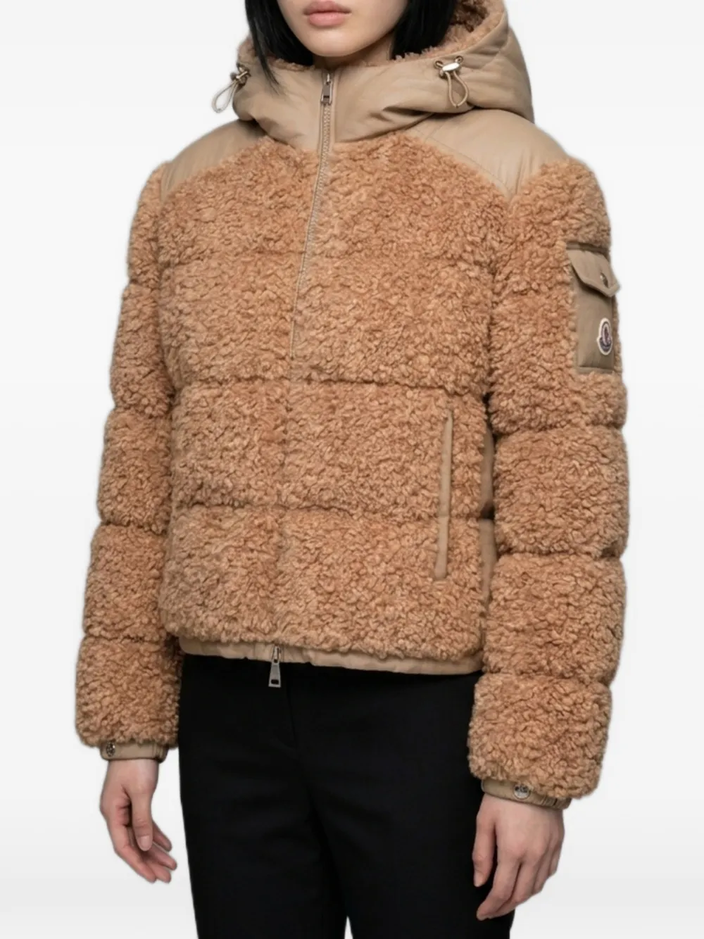 Moncler Alpestre gewatteerd teddy jack Bruin