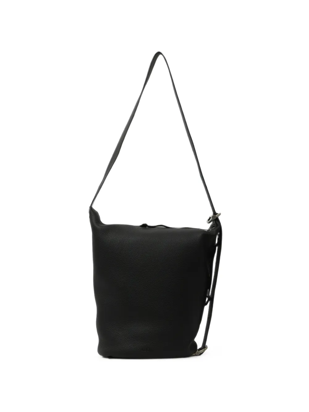 LOEWE medium Loop Bucket hammered leather bag - Schwarz