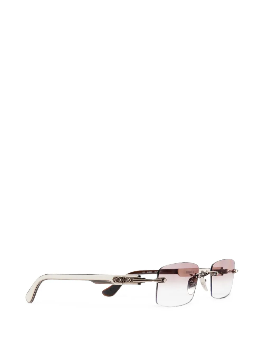 Chrome Hearts Deep 2 rectangle-frame sunglasses - Toni neutri
