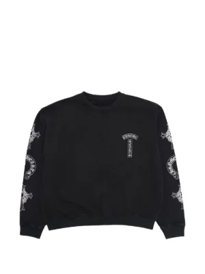 Chrome Hearts neck-logo long-sleeve Sweatshirt | Black | FARFETCH AO
