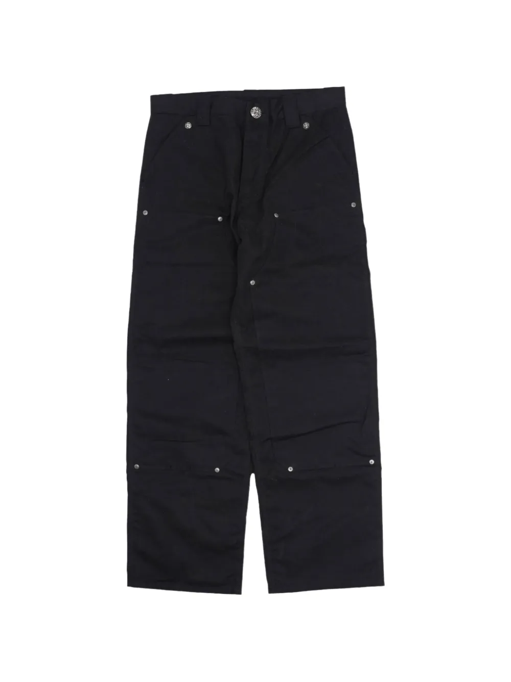 Chrome Hearts waxed double-knee trousers - Nero
